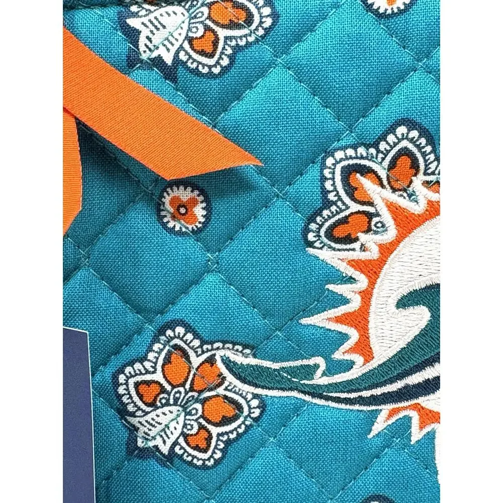 Vera Bradley NFL Miami Dolphins Small Backpack Quilted Cotton Bandana Print NWT